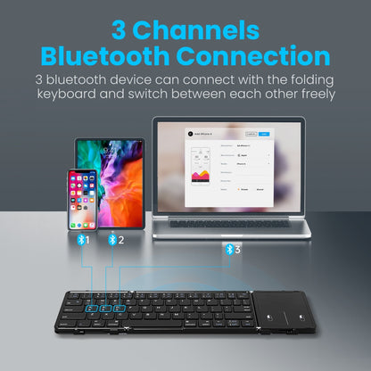 FlexiKey Portable Mini Folding Keyboard - RileyOutlet.com