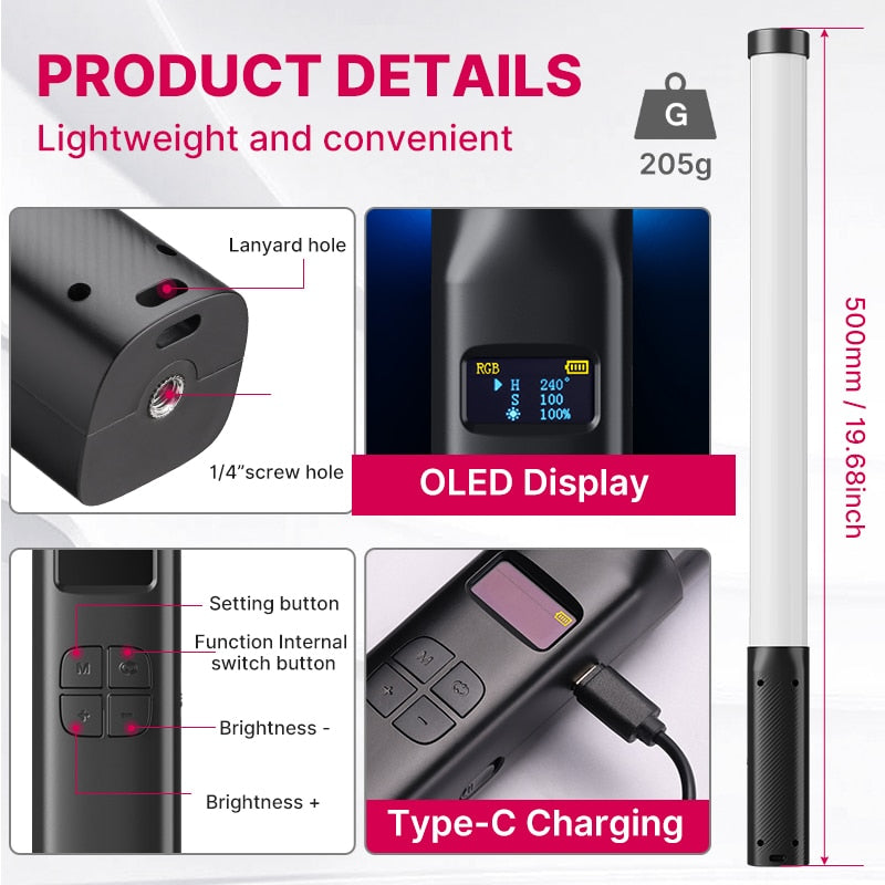 Ulanzi VL119 GlowWave RGB Stick Light - RileyOutlet.com