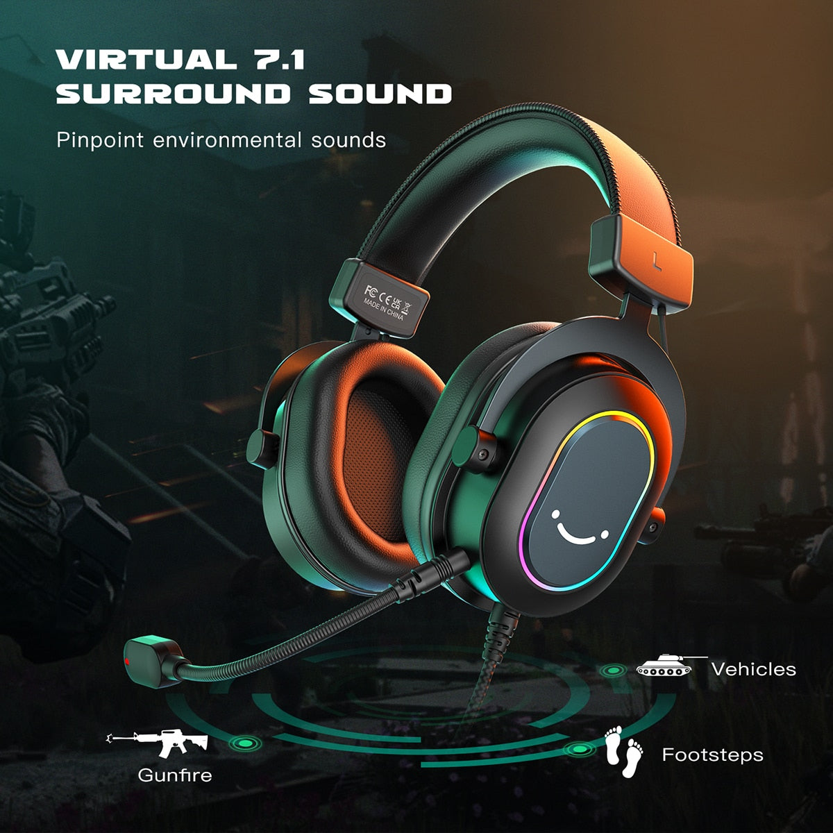 FIFINE RGB Gaming Headset - RileyOutlet.com
