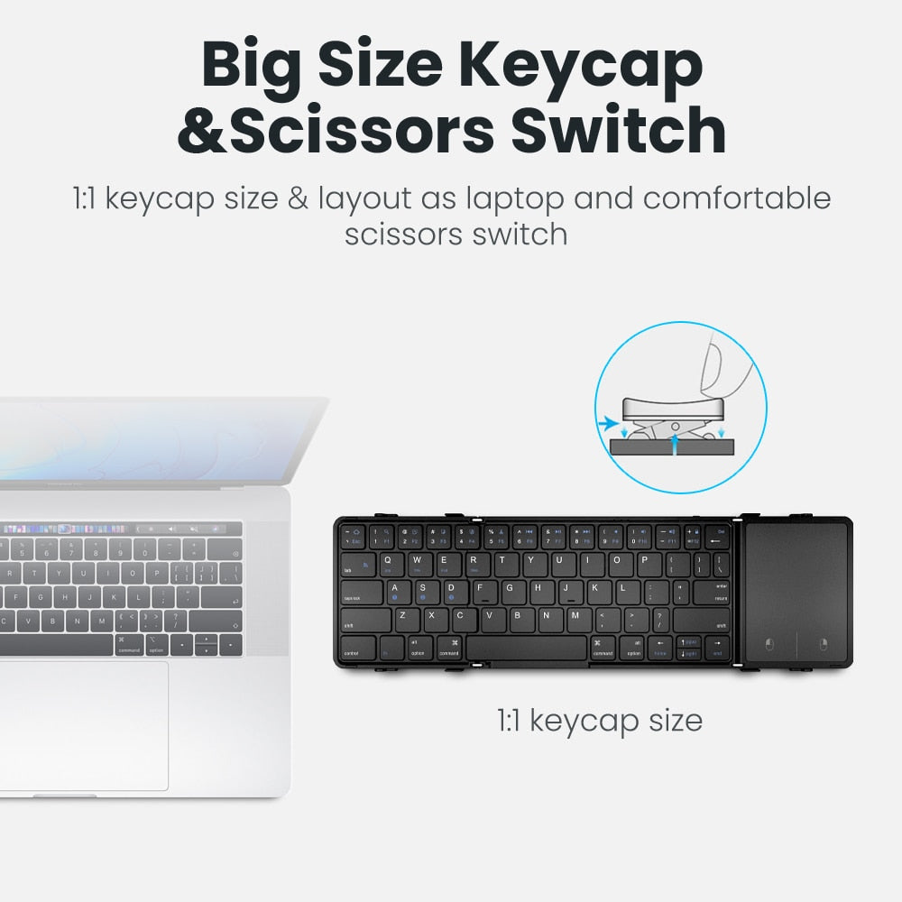 FlexiKey Portable Mini Folding Keyboard - RileyOutlet.com