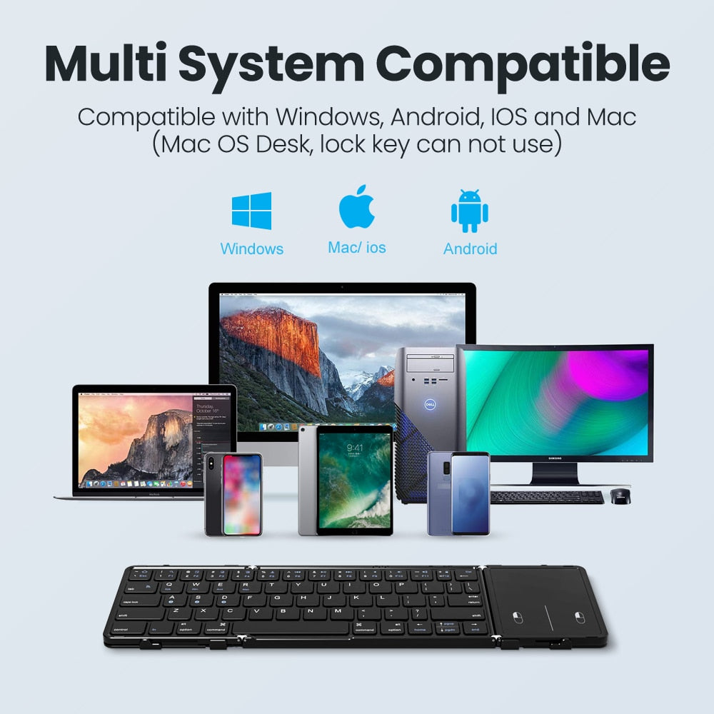 FlexiKey Portable Mini Folding Keyboard - RileyOutlet.com