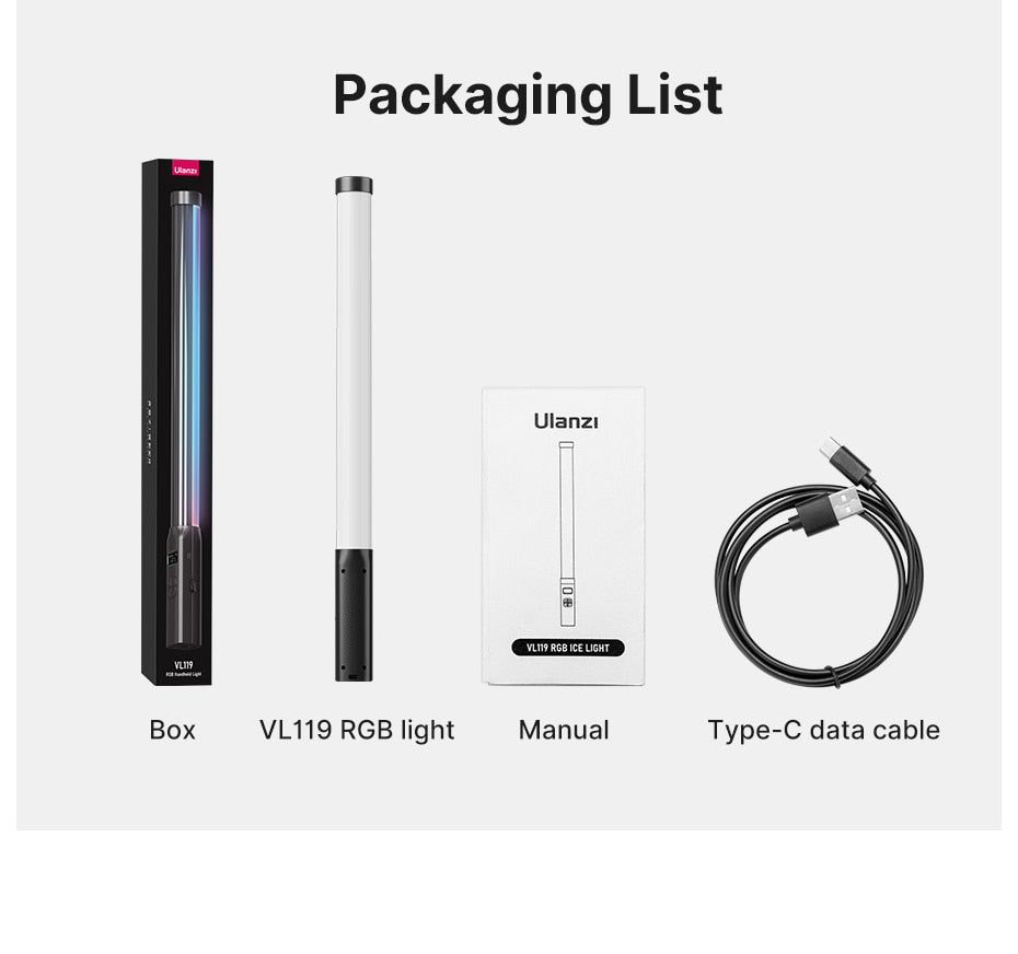 Ulanzi VL119 GlowWave RGB Stick Light - RileyOutlet.com