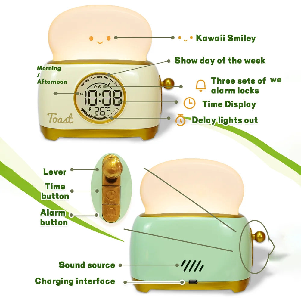 Toast Night Light Alarm - RileyOutlet.com