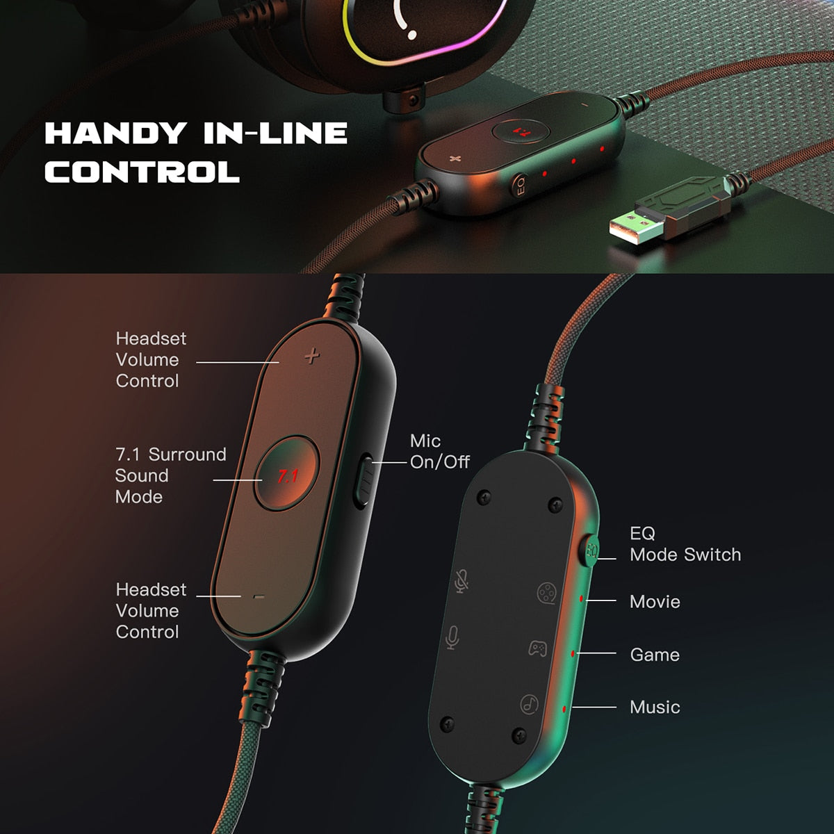 FIFINE RGB Gaming Headset - RileyOutlet.com