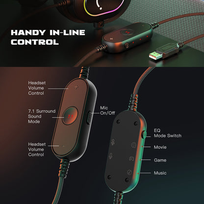 FIFINE RGB Gaming Headset - RileyOutlet.com