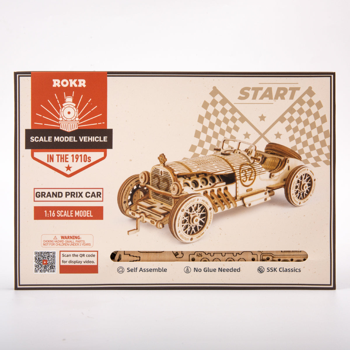 DIY 3D Grand Prix Car Wooden Puzzle - RileyOutlet.com