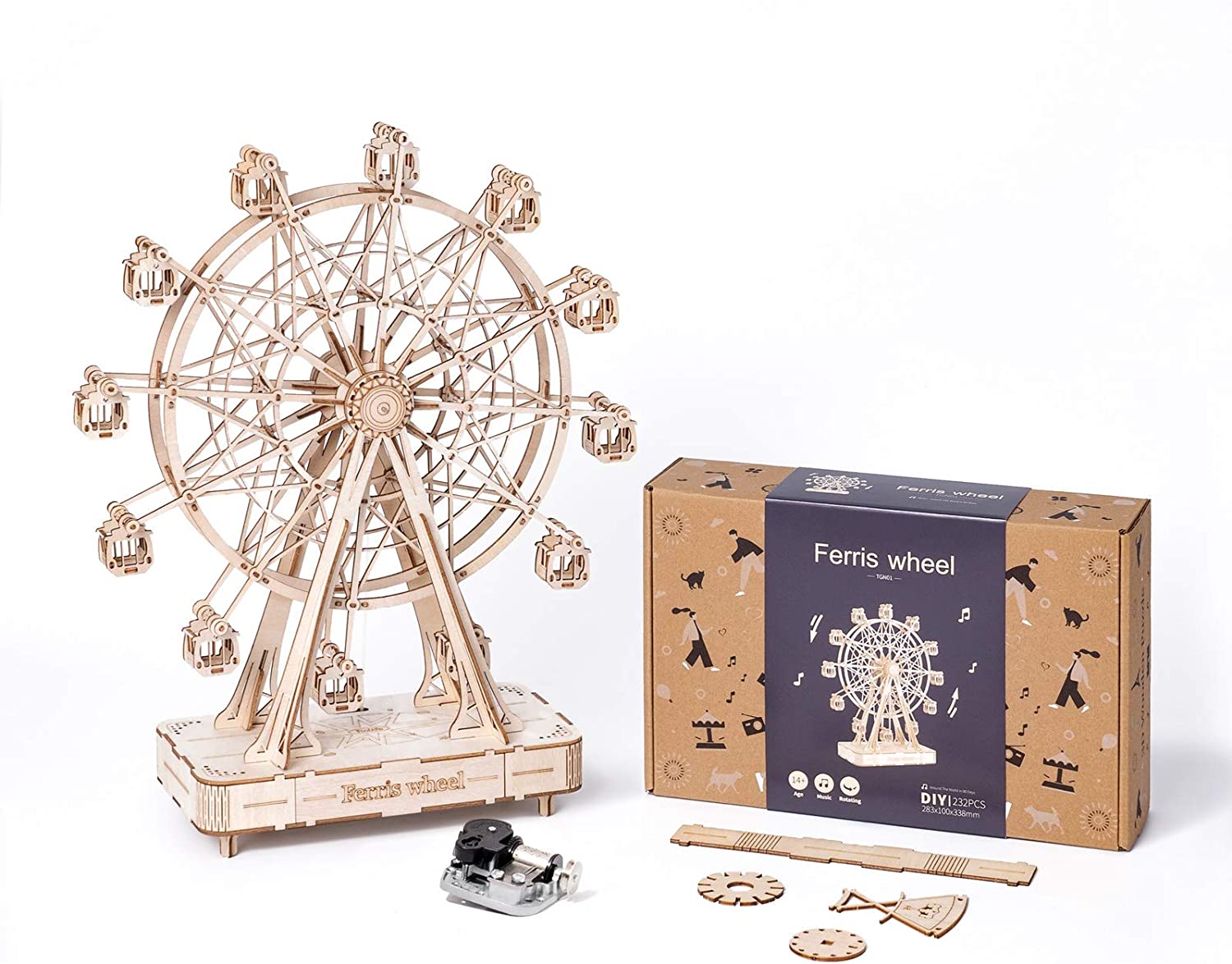 DIY 3D Ferris Wheel Wooden Puzzle - RileyOutlet.com