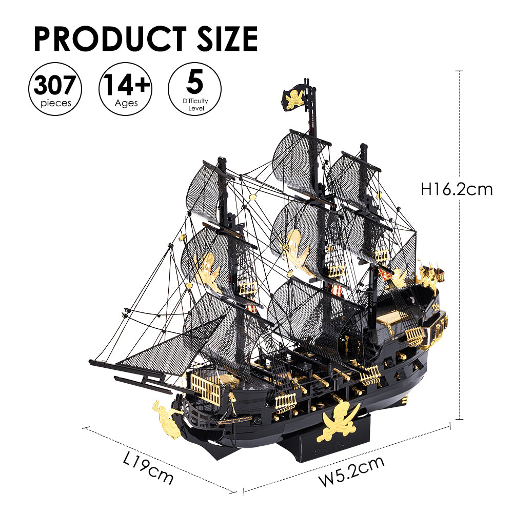 3D The Black Pearl DIY Metal Puzzle - RileyOutlet.com